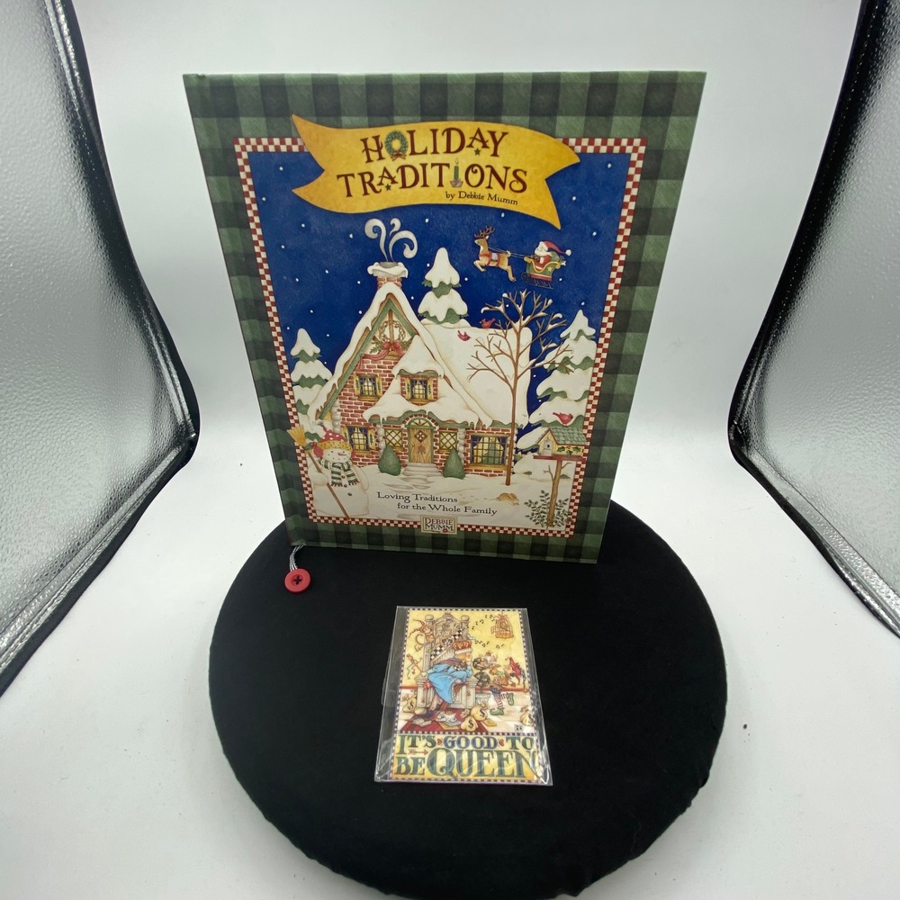 Debbie Mumm Holiday Traditions Hardcover Book Christmas '06 Bonus Magnet "Queen"